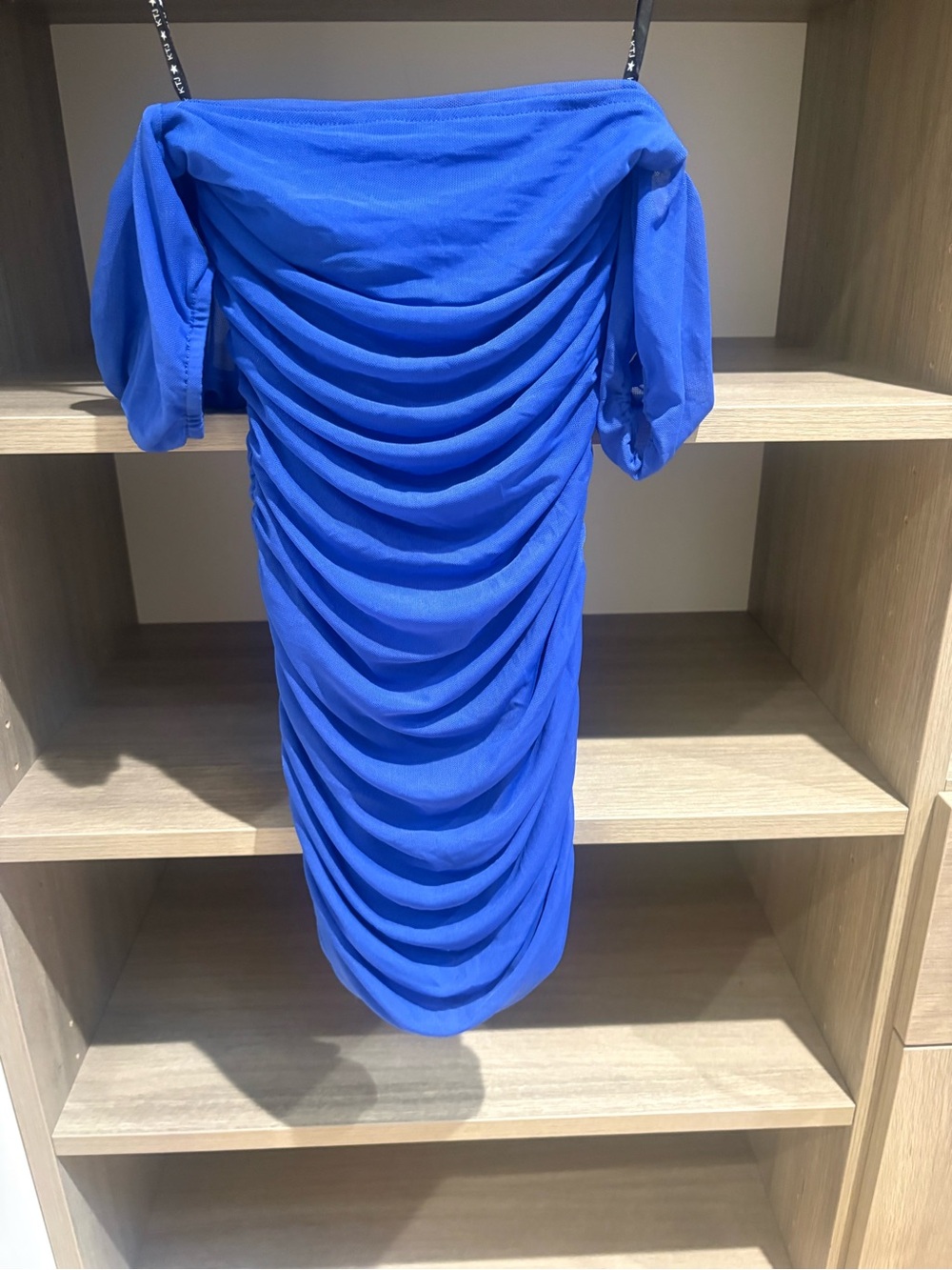 Katie J NYC Royal Puff-Shoulder Ruched Kids Dress